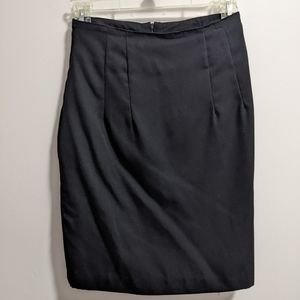 Black Knee-length, Pencil Skirt
